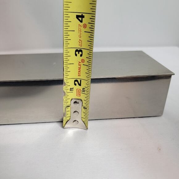 Vintage Metal Art Storage Box by Heintz Smith Silver Wood Keepsakes Collectible - Picture 7 of 12